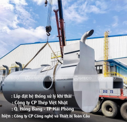 GTECO triển khai bàn giao và lắp đặt hệ thống xử lý khí thải tại nhà máy Thép Việt Nhật